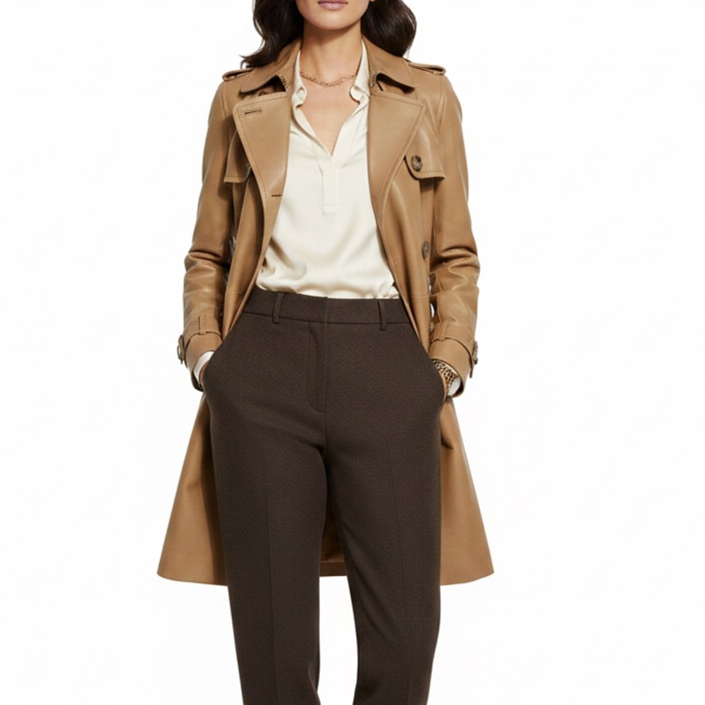 Coach Leather Trench Coat short NWT